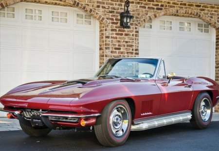 corvette - red, original, corvette, beautiful