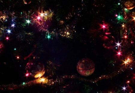 CHRISTMAS NIGHT - celebrations, baubles, lights, decorations, christmas trees, holidays, magical