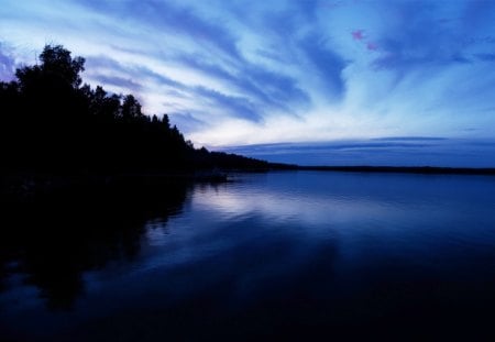 Blue Sky - sky, night sky, beautiful, blue, clouds, wonderful