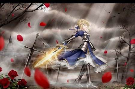 Fate/Stay Night - women, cute, warrior, red