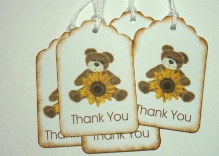 A son like you is LOVE♥  - favor, yellow, forever, holding, thank you, love, toy, party, flowers, bear, nature, sunflower, card