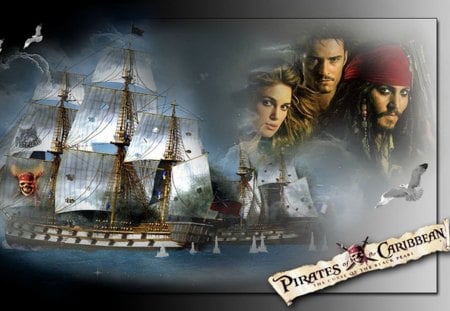 pirates of the caribbean - movie, pirates, poster, cinema