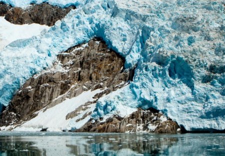 ***  Icebergs and glaciers *** - niebo, gory, lodowce, woda