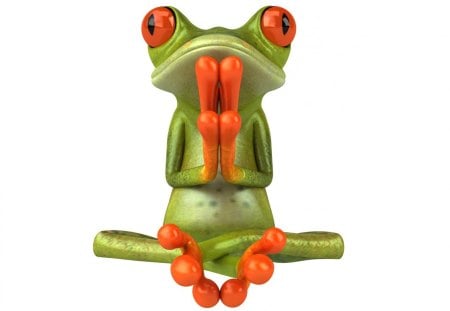 Lotus position - cute, lotus, yoga, frog