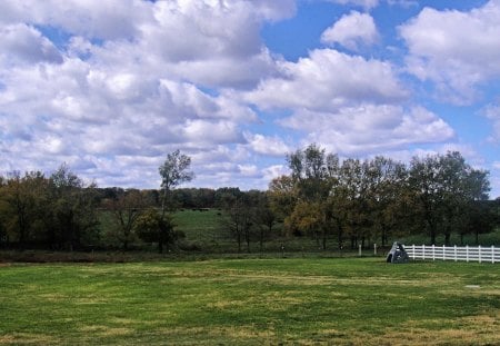 Hwy 94 - fall, blue sky, country, nature