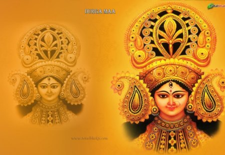 theme of durga - colours, durga, yellow, ma