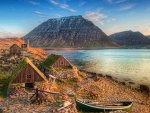 ancient fishing village in iceland hdr