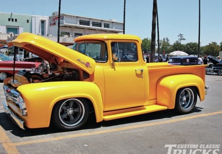 F-100 - ford, yellow, classic, truck