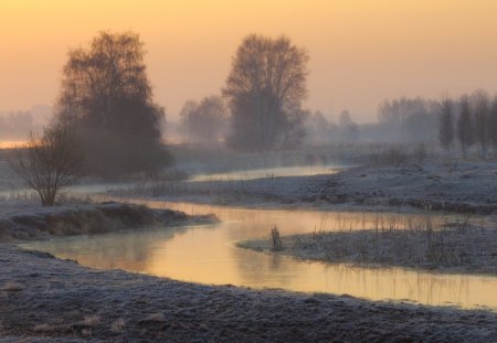 November - pretty, magic, like, amazing, splendor, landscape, stream, grass, photo, trees, fields, beautiful, colors, lovely, colorful, river, nature, november, pastel