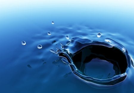 Quiet Ripples - water, splash, ripples, water drops