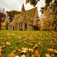 Church in fall