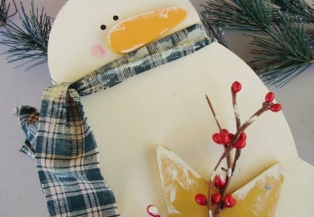 Sweet Snowman♥ - snowman, winter, yellow, elegant, blue, forever, decor, love, sweet, wonderful, white, nature, red, living room