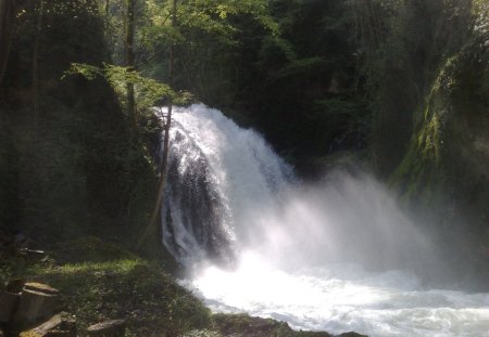 Marmore Falls - river, nature, italy, waterfall