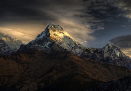 Beautiful Mountains - winter, nature, blue, beautiful, cloud, mountains, sky