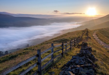 Beautiful View - nature, sky, view, clouds, beautiful, sunset, mountains