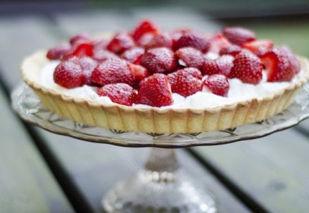 *** Cheesecake with strawberries *** - sernik, wypieki, truskawki, jedzenie