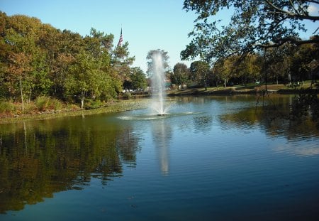 Spring lake nj - park, fall, lake, oct