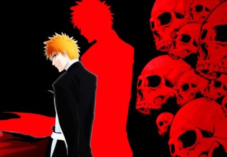 Ichigo Skull - ichigo, skulls, anime, bleach