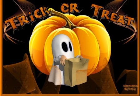 Tricks Or Treats - autumn, trickortreat, halloween, holidays, ghosts