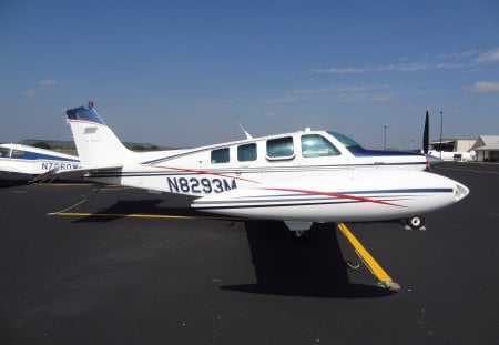 Parked in The Lot - plane, private plane, tarmac, sky