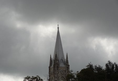 Holy Ghost Lutheran Church - clouds, holy ghost, lutheran church, church, sky