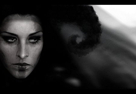 Mysterious - mysterious, lady, women, black