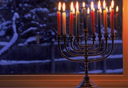 Happy  Hanukkah - sarbatoare, maccabieni, lumina, zapada