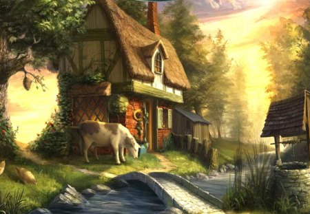 Country Dream House - kid safe, house, fantasy, country