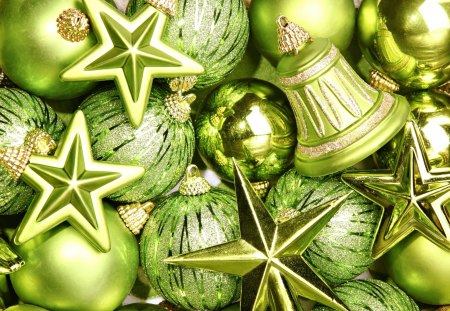 Merry Christmas - pretty, christmas bells, magic, christmas balls, bells, stars, bell, holiday, magic christmas, green balls, merry christmas, xmas, green bells, ball, happy new year, beautiful, balls, photography, christmas decoration, beauty, lovely, christmas, green, new year