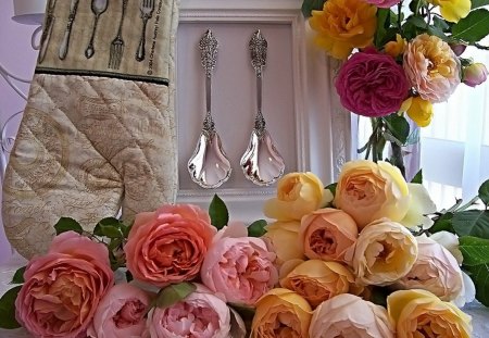 STILL LIFE - roses, flowers, decoration, still life