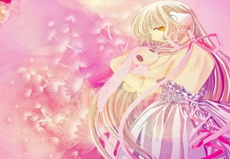 Chobits - woman, beauty, cute, pink