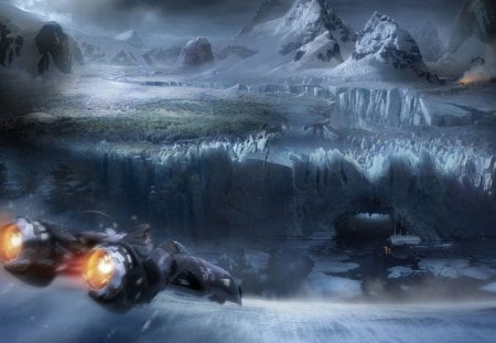 Science Fiction Mountain Landscape