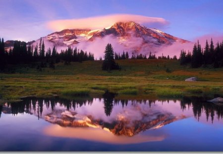 Purple Peeks - colorful, water, mountain, kid safe