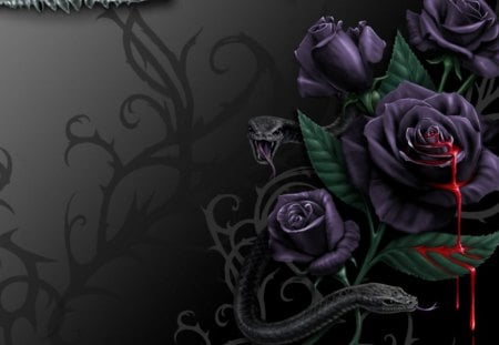 Fatal Attraction Lover - goth, kid safe, dark, roses