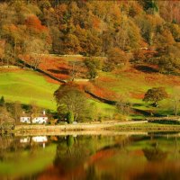 Calm river in autumn