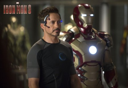 Tony with the new suit. - iron man, iron man 3, ironman, tony stark, marvel