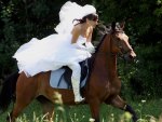 *** The bride fleeing on horseback ***