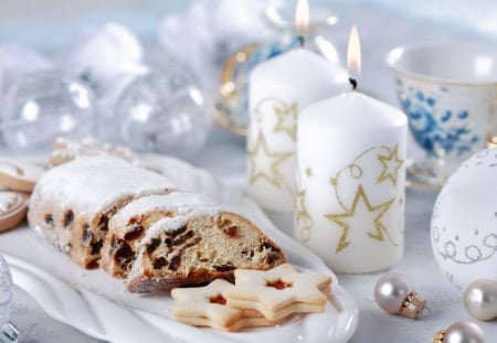 Cake and Candles - cake, abstract, candles, photography, beautiful, holiday, christmas