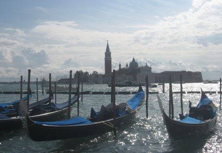 Look on Venice - gondola, venice, water, sea