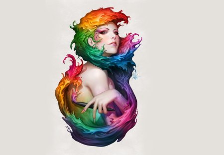 Colorful Paint Fantasy - paint, art, colorful, fantasy, cg