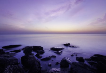 Sunrise - horizon, foggy half moon, al khobar, saudi, sunrise, saudi arabia