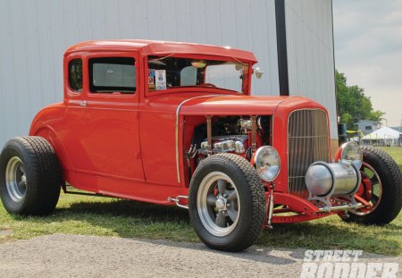 Model A - orange, classic, ford, hot rod