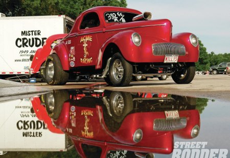 1941 Gass'er - classic, race, ford, red