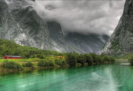 cloudy - mountain, clouds