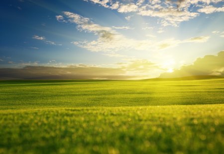 Beautiful View - nature, sky, view, clouds, blue, beautiful, sunset