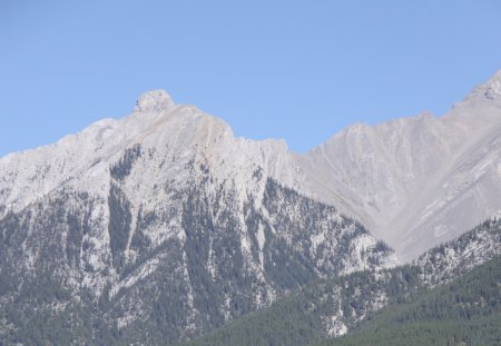 Mountains view 63 - summit, sky, mountains, photography, nature, grey, blue, green