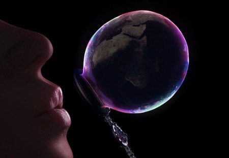 ILLUSIONS OF AFRICA - woman, universe, lady, lips, girl, wand, magic, blowing bubbles, countries, purple, globe