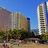 Hotels in the summer beach