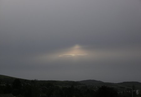 The sun through clouds - nature, sky, clouds, sun