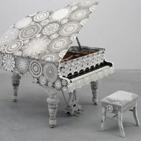 decorated piano